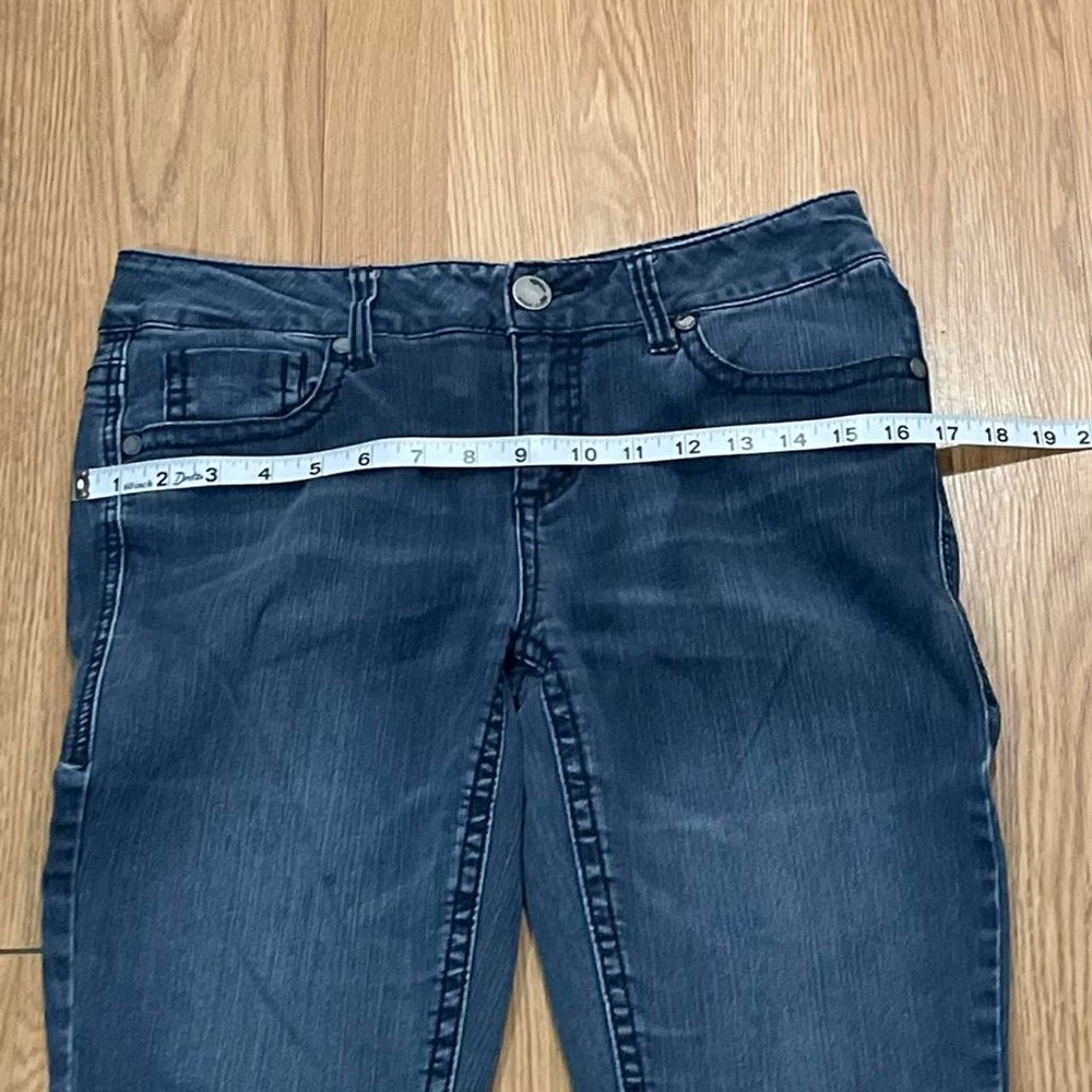 Seven7 Womens 8 (31x31) Slim Bootcut Jeans Dark Blue Denim Stretch Western - Picture 4 of 8